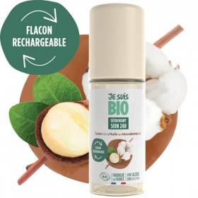 Deodorant Roll care 24h cotton and macadamia - 50 ml - Je suis Bio