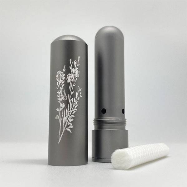 Inalia inhaler diffuser of essential oils in aluminium - Grey - Innobiz - View 1
