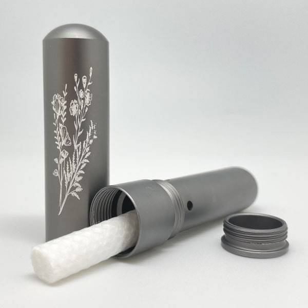Inalia inhaler diffuser of essential oils in aluminium - Grey - Innobiz - View 2