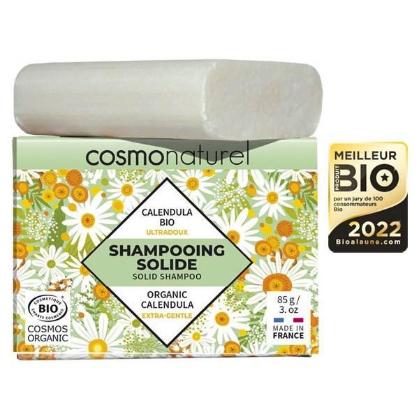 Shampooing solide ultradoux Coco et Calendula Bio - 85gr - Cosmo Naturel