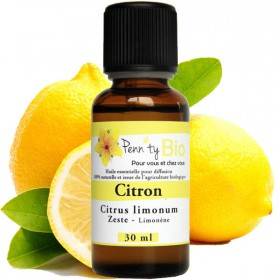 Organic Lemon - Zest - Essential Oil Penntybio 30 ml