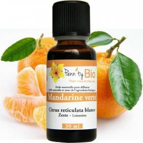 Mandarine verte  Bio - Zeste - Huile essentielle Penntybio 30 ml