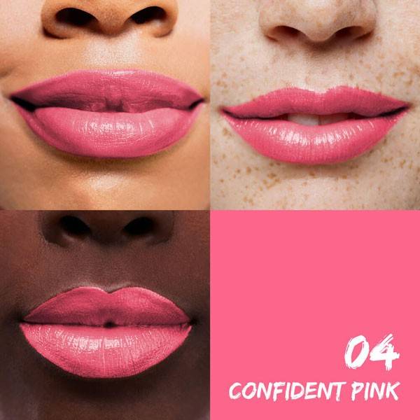 Exemple d'application pour le rouge à lèvres hydratant 04 Confident Pink Santé