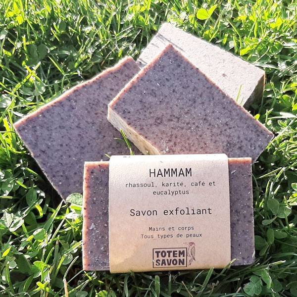 Soap overgrass Hammam rhassoul, karity and eucalyptus - 100 grs Totem Savon