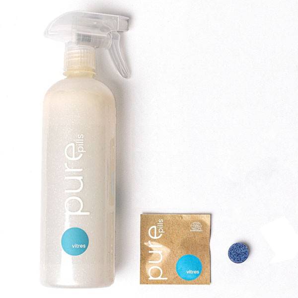 Cleaner pack Vitres and Mirrors - 1 bottle + 1 tablet - Pure Pills