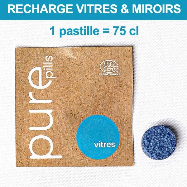 Recharge Nettoyant Vitres et Miroirs - 1 pastille - Pure Pills