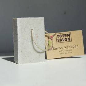 Multi-purpose kitchen soap with wooden ash - 100 grs Totem Savon