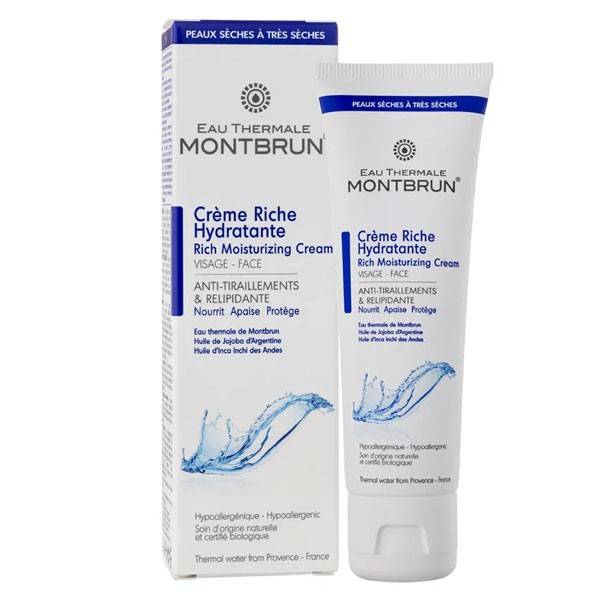 Rich organic moisturizing cream for the face – hot water Montbrun