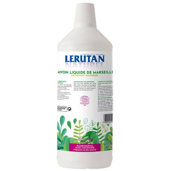Savon liquide de Marseille - Nettoyant universel - 1 litre – Lerutan