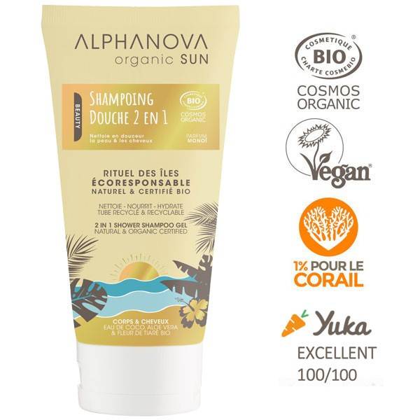 Bio shower shampoo 2 in 1 Mono - 150 ml - Alphanova