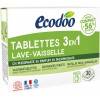 Tablettes lave-vaisselle 3 en 1 écologiques - 30 tablettes - Ecodoo