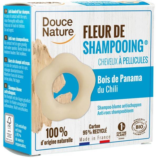Fleur de Shampooing solide à pellicules – 85 gr – Douce Nature