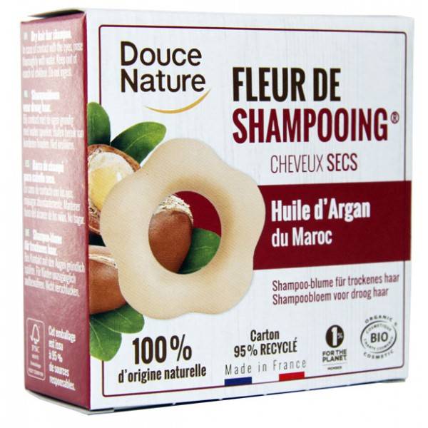 Solid Shampoo Flower Dry Hair - 85 gr - Douce Nature - View 1