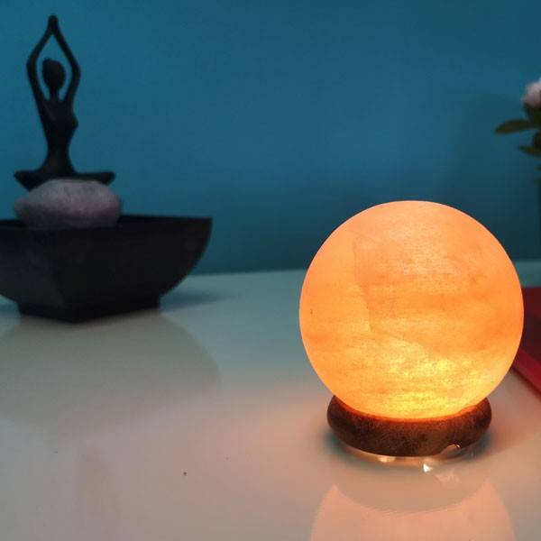 Lampe USB en Cristal de Sel d'Himalaya Sphère - Zen Arôme - Vue 4
