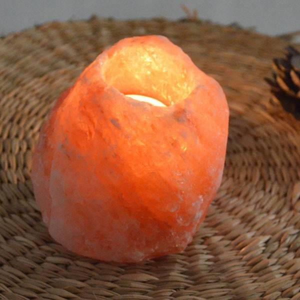 Bougeoir lampe en Sel d'Himalaya Rock 500 grs - Zen Arôme - Vue 2