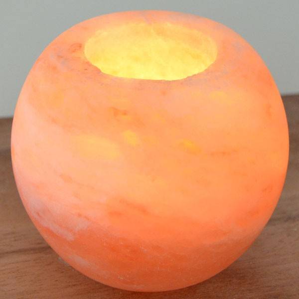Crystal Candle Holder Himalayan Salt Sphere 500 grs - Zen Arôme - View 3