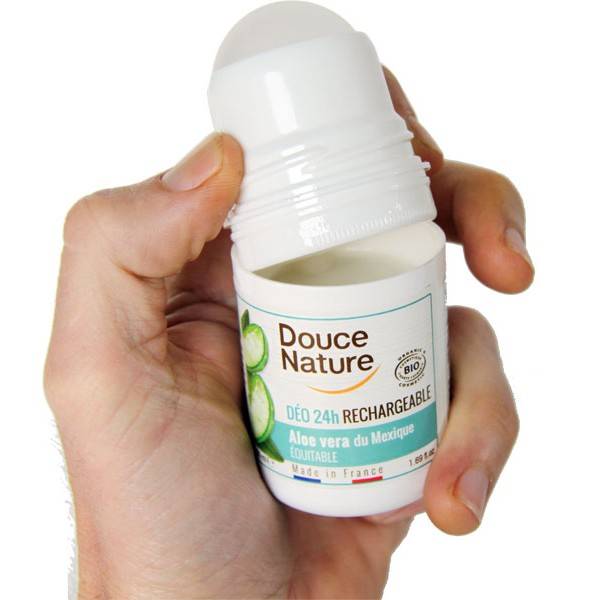 Déodorant bille rechargeable Aloe Vera équitable du Mexique  – 50 ml – Douce Nature - Vue 3