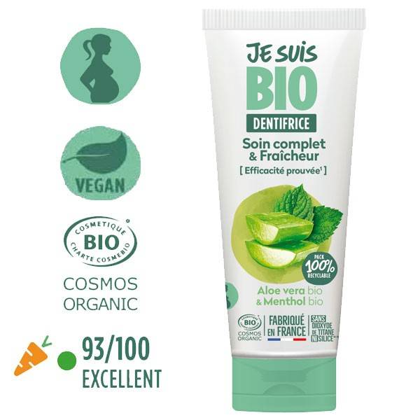 Full care and freshness Aloe vera menthol - 75 ml - Je suis Bio