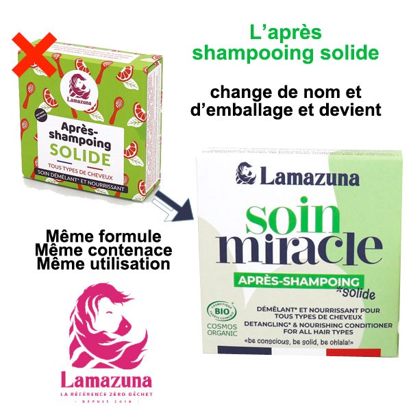 The solid conditioner changes its name and becomes a miracle treatment after shampoo