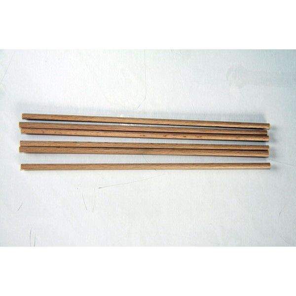 Bundle of 6 straight rods in natural rattan