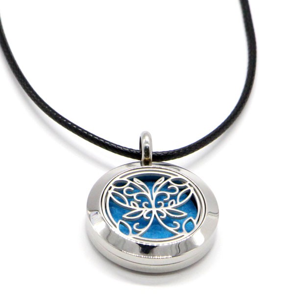 Abstract Butterfly Aromatherapy Necklace - View 1