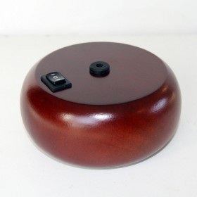 Dark wood pebble pump for essential oil diffuser