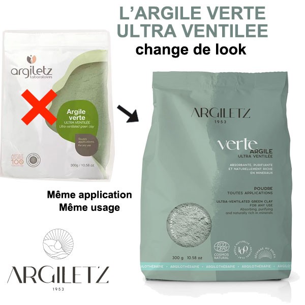 Change of look for ultra-ventilated green clay Argiletz