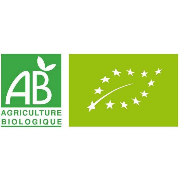 Logo Agriculture Biologique pour l'huile essentielle de verveine exotique Aroflora