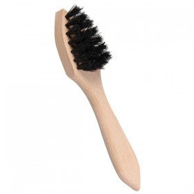 Black waxing brush - beech and horsehair