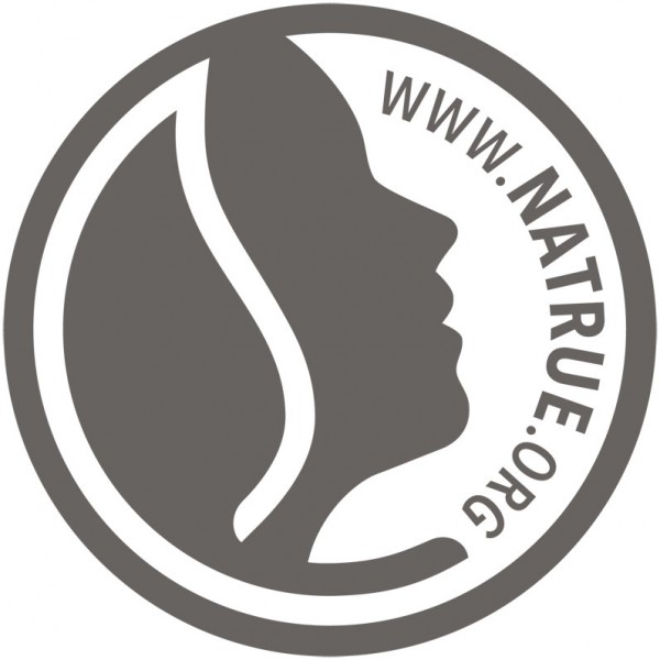 Natrue logo for Lavera Complete care fluoride-free mouthwash