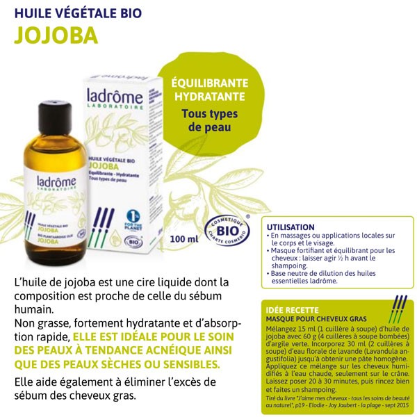 Quick fact sheet on organic Jojoba oil Ladrôme