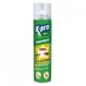 Aérosol terre de diatomée spécial insectes rampants - 400 ml - Kpro Vert