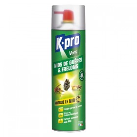 Aérosol spécial nid de guêpes au pyrèthre – 500 ml – Kpro Vert