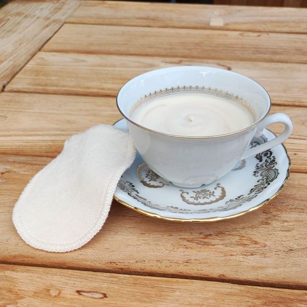 Eglantine ultra-soft surgras soap cup - with saucer and mini-glove - French elegance model - View 2
