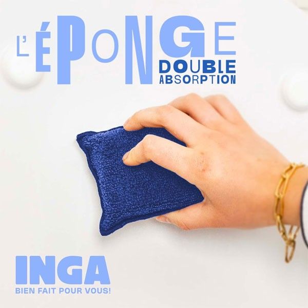 Éponge double absorption - lavable et durable - Inga - Vue 1