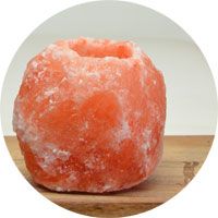 Bougeoir en cristal de sel modèle Rock