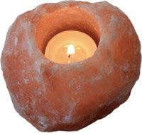 Salt crystal candle holder Rock model
