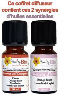 2 synergies of essential oils in this diffuser set