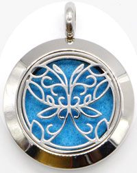 Abstract butterfly aromatherapy necklace