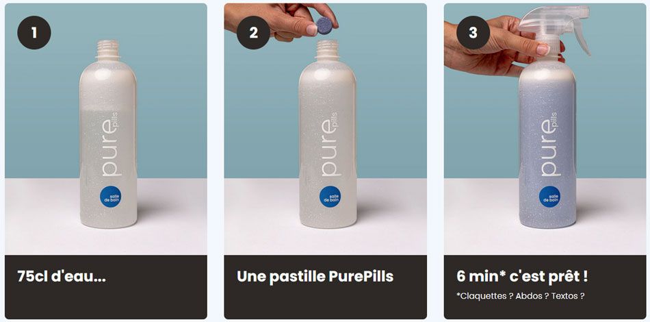 How does the Pure Pills Glass and Mirror Cleaning Pack work?