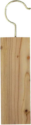 Cedar wood hanging shelf for moth control
